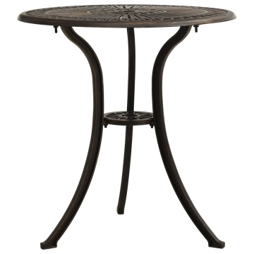 Set mobilier bistro, 3 piese, bronz, aluminiu turnat - Img 5