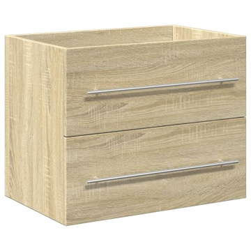 Set mobilier de baie, 2 piese, stejar sonoma, lemn prelucrat - Img 7