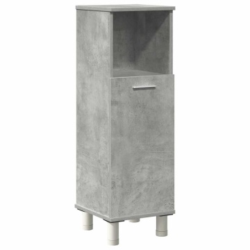 Set mobilier de baie, 3 piese, gri beton, lemn compozit - Img 4