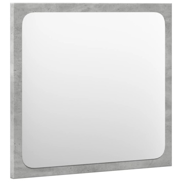 Set mobilier de baie, 3 piese, gri beton, lemn compozit - Img 4