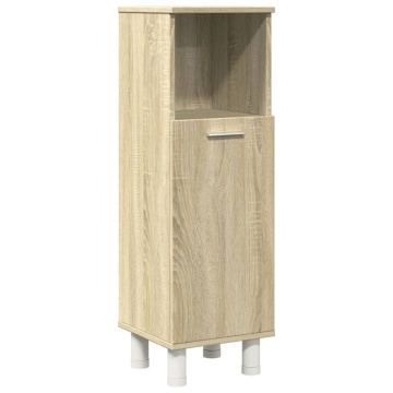 Set mobilier de baie, 3 piese, stejar sonoma, lemn prelucrat - Img 5