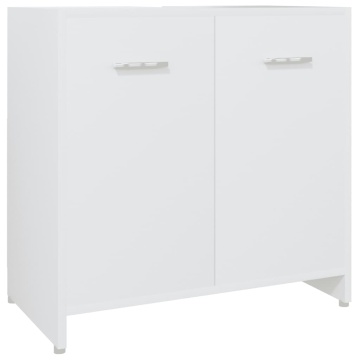Set mobilier de baie, 4 piese, alb - Img 4