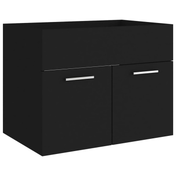 Set mobilier de baie, negru, lemn prelucrat - Img 6