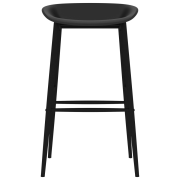 Set mobilier de bar, 5 piese, alb și negru - Img 7