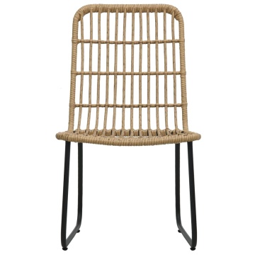 Set mobilier de bistro, 3 piese, stejar, poliratan - Img 12