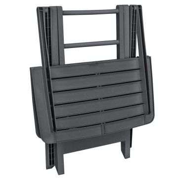 Set mobilier de bistro pliabil, 3 piese, antracit, plastic - Img 6