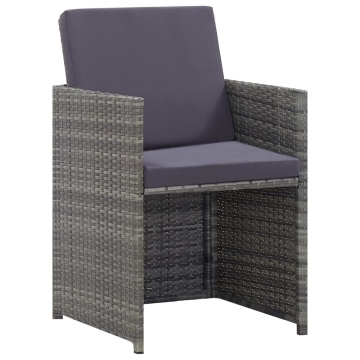 Set mobilier de exterior 13 piese antracit poliratan și acacia - Img 2