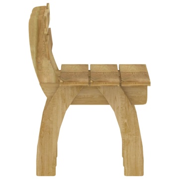 Set mobilier de exterior, 3 piese, lemn de pin tratat - Img 7