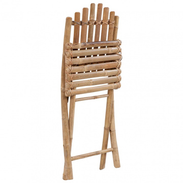 Set mobilier de exterior pliabil, cu perne, 5 piese, bambus - Img 6