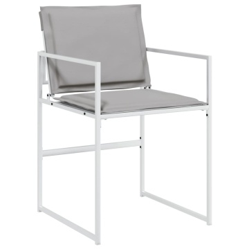 Set mobilier de grădină, 11 piese, cu perne, alb, textilenă - Img 4