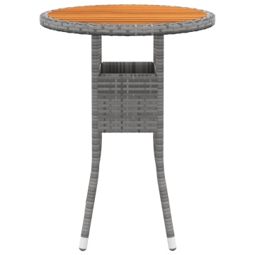 Set mobilier de grădină, 3 piese, gri, poliratan - Img 4