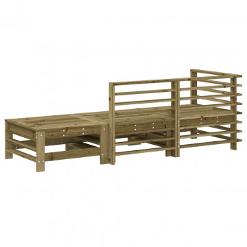 Set mobilier de grădină, 3 piese, lemn de pin impregnat - Img 3