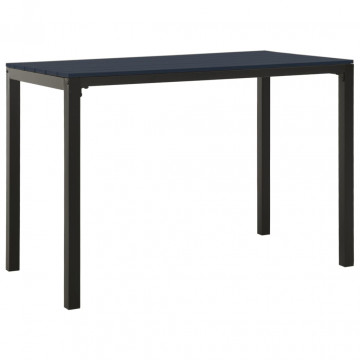 Set mobilier de grădină, 3 piese, negru, WPC și oțel - Img 8