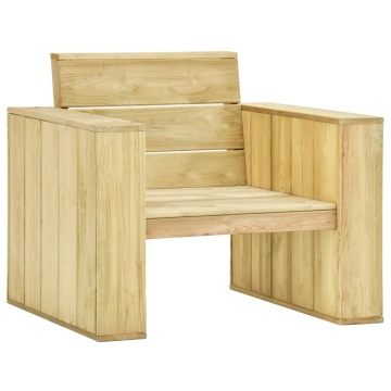 Set mobilier de grădină, 4 piese, lemn de pin tratat - Img 4