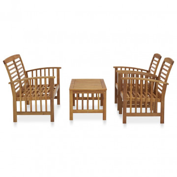 Set mobilier de grădină, 4 piese, lemn masiv de acacia - Img 1