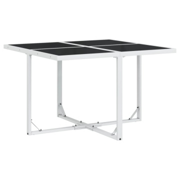 Set mobilier de grădină, 5 piese, cu perne, alb, textilenă - Img 3