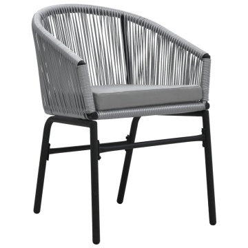 Set mobilier de grădină, 5 piese, gri - Img 4
