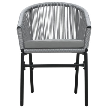 Set mobilier de grădină, 5 piese, gri - Img 8