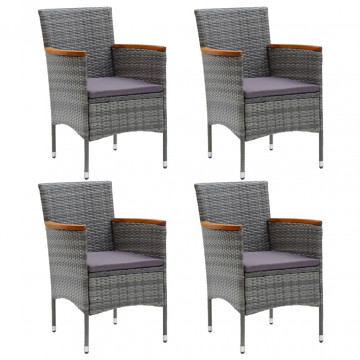 Set mobilier de grădină, 5 piese, gri - Img 8