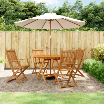 Set mobilier de grădină, 5 piese, lemn masiv de acacia - Img 1