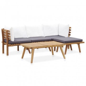 Set mobilier de grădină, 5 piese, lemn masiv de acacia - Img 1