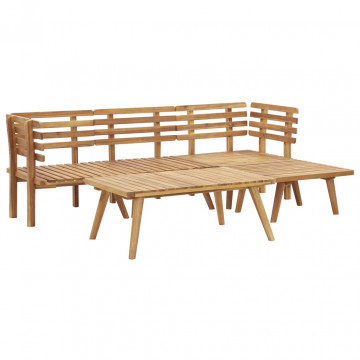 Set mobilier de grădină, 5 piese, lemn masiv de acacia - Img 4