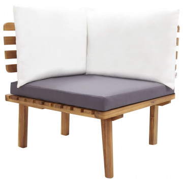 Set mobilier de grădină, 5 piese, lemn masiv de acacia - Img 5