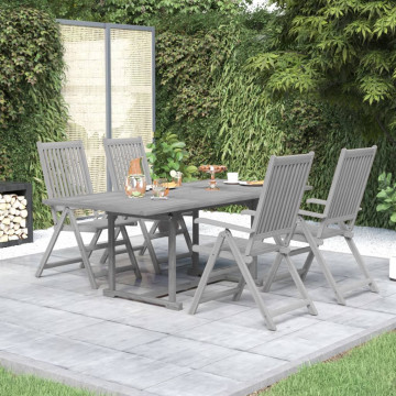 Set mobilier de grădină, 5 piese, lemn masiv de acacia - Img 1