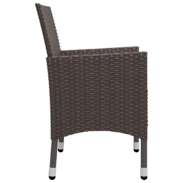Set mobilier de grădină, 5 piese, maro - Img 7