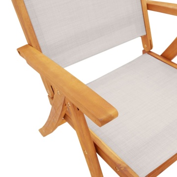 Set mobilier de grădină, 7 piese, lemn masiv acacia/textilenă - Img 7