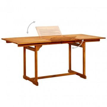 Set mobilier de grădină, 7 piese, lemn masiv de acacia - Img 8