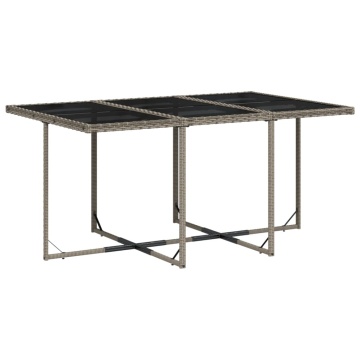 Set mobilier de grădină cu perne, 11 piese, gri, poliratan - Img 4