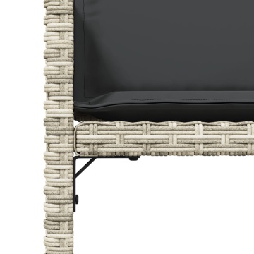 Set mobilier de grădină cu perne 13 piese gri deschis poliratan - Img 7