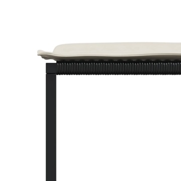 Set mobilier de grădină cu perne, 13 piese, negru, poliratan - Img 7