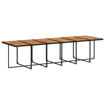 Set mobilier de grădină cu perne, 17 piese, negru, poliratan - Img 4