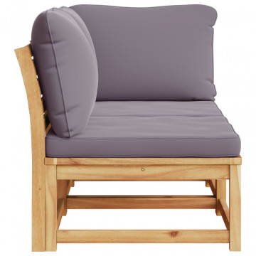 Set mobilier de grădină cu perne, 2 piese, lemn masiv de acacia - Img 4