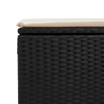Set mobilier de grădină cu perne, 2 piese poliratan/lemn acacia - Img 7