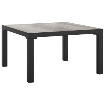 Set mobilier de grădină cu perne, 3 piese, negru/gri, poliratan - Img 6