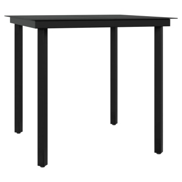 Set mobilier de grădină cu perne, 3 piese, negru - Img 5