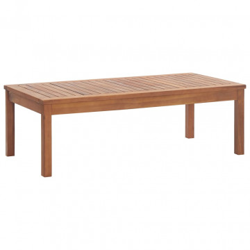 Set mobilier de grădină cu perne, 4 piese, lemn masiv de acacia - Img 2