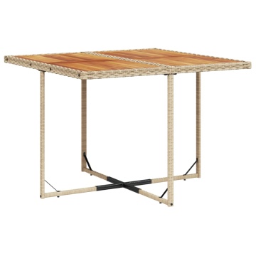 Set mobilier de grădină cu perne, 5 piese, bej, poliratan - Img 4