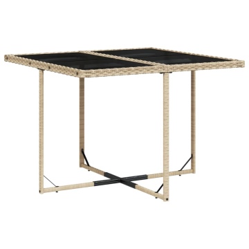 Set mobilier de grădină cu perne, 5 piese, bej, poliratan - Img 4