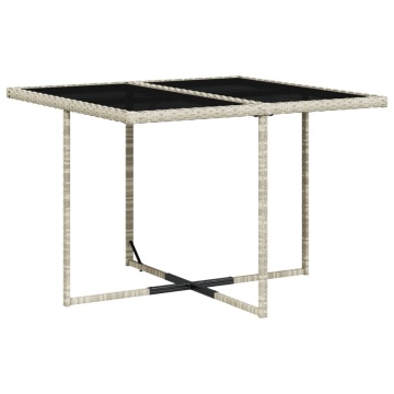 Set mobilier de grădină cu perne, 5 piese gri deschis poliratan - Img 4