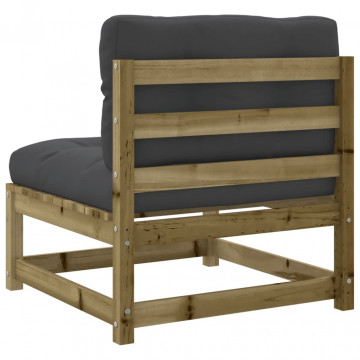 Set mobilier de grădină cu perne, 5 piese, lemn de pin tratat - Img 7