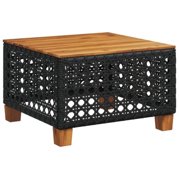 Set mobilier de grădină cu perne, 6 piese, negru, poliratan - Img 5