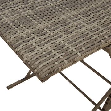 Set mobilier de grădină cu perne, 7 piese, gri, poliratan - Img 7