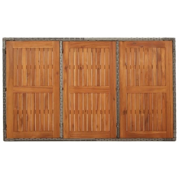 Set mobilier de grădină cu perne, 7 piese, gri, poliratan - Img 6