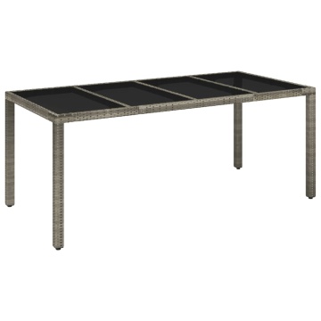 Set mobilier de grădină cu perne, 7 piese, gri, poliratan - Img 3