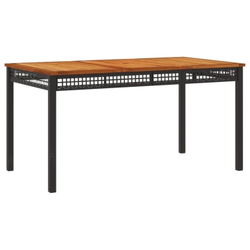 Set mobilier de grădină cu perne, 7 piese, negru, poliratan - Img 8