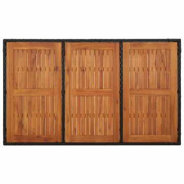 Set mobilier de grădină cu perne, 7 piese, negru, poliratan - Img 7